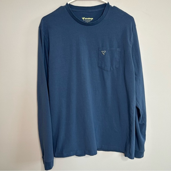 Birddogs Blue Long Sleeve Crewneck Relaxed Fit T-Shirt Men’s Size Large - Picture 2 of 5